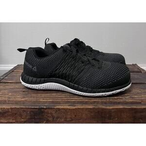 Reebok Womens Composite Toe Black Work & Safety Shoes Sz 8W Cushioned
